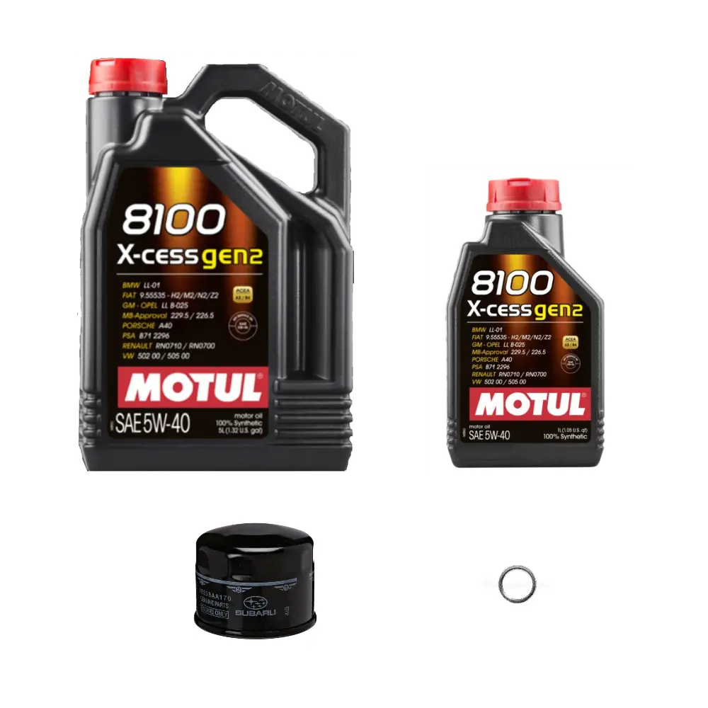 Motul 8100 5W40 X-Cess Gen2 Oil Change Kit  - 15-21 Wrx 1