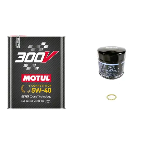 Motul 300V 5W-40 Power Oil Change Kit  - 02-14 Wrx, 04-21 Sti, 05-12 Lgt, 05-08 Obxt, 04-13 Fxt 1