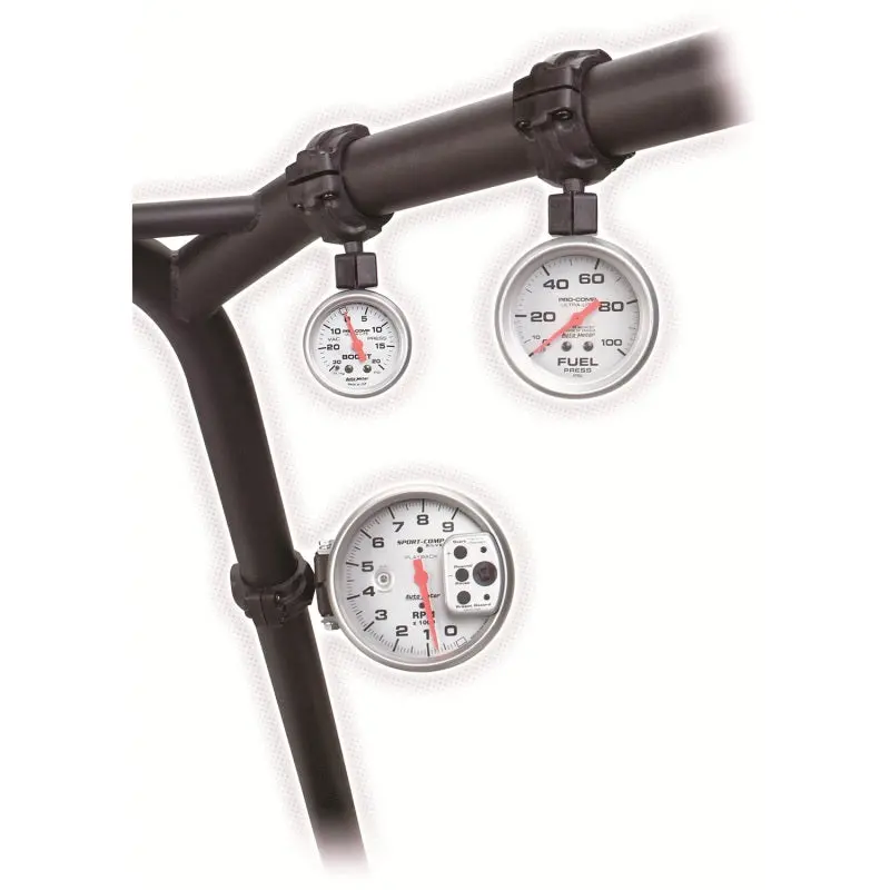 Autometer 2-1/16In Inch Black Roll Pod Gauge Mount For 1 5/8 Inch Roll Cage 1