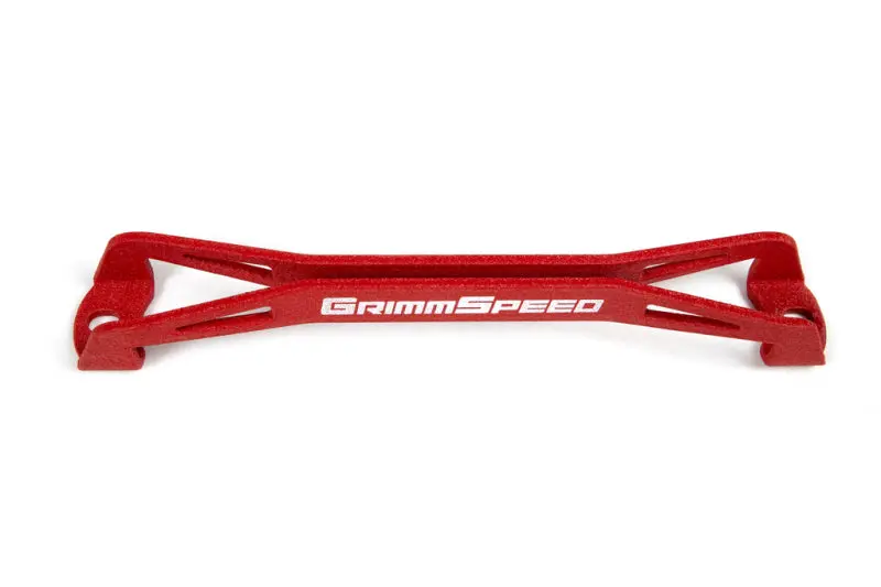 Grimmspeed Lightweight Battery Tiedown - Universal Subaru - Red 1