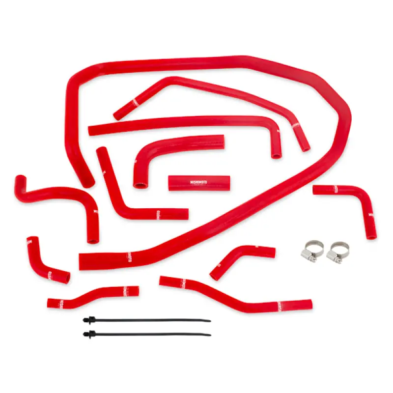 Mishimoto Red Silicone Radiator Coolant Ancillary Hoses Kit - 2015+ Wrx 1