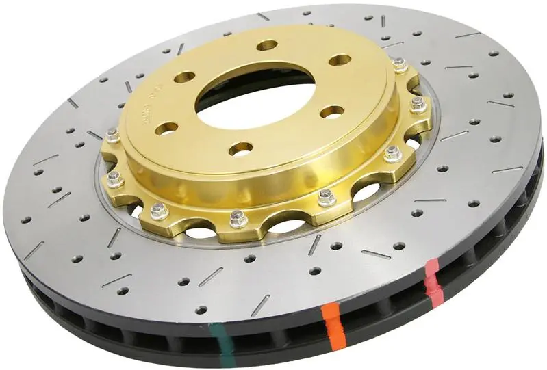 Dba 13-14 Ford Mustang Shelby Gt500 8 Cyl Front 5000 Series Drilled And Slotted Rotor W/Black Hat 1