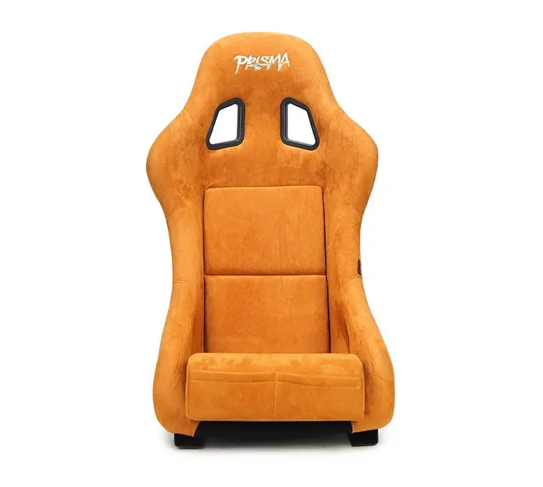 Nrg Frp Bucket Seat Prisma Edition W/ Pearlized Back Tan Alcantara - Large 1