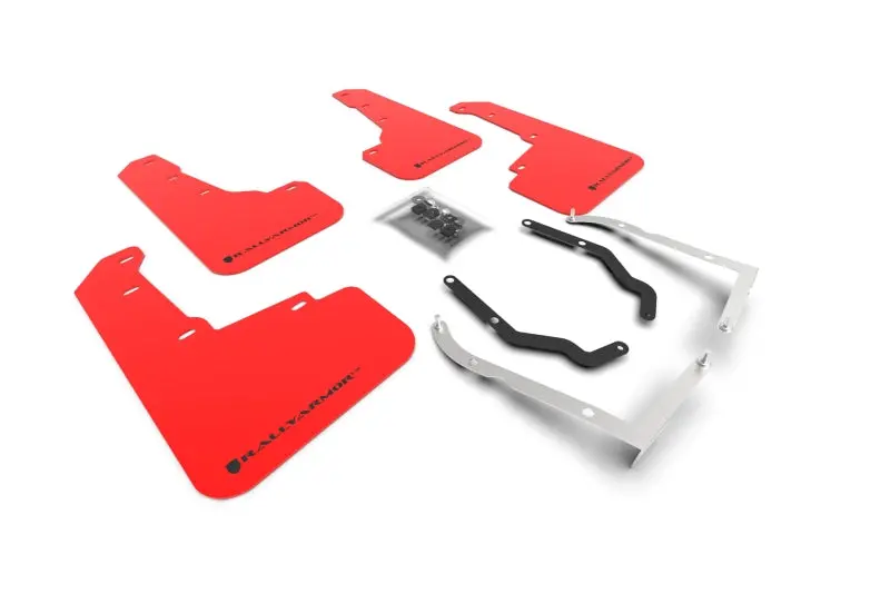 Rally Armor ''Ur'' Mud Flaps - Red With Black Lettering - 18-23 Crosstrek 1