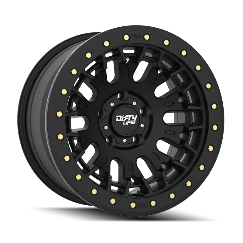Dirty Life Dt-3 17X9 5X127 -12 Offset - Satin Black W/ Simulated Beadlock 1