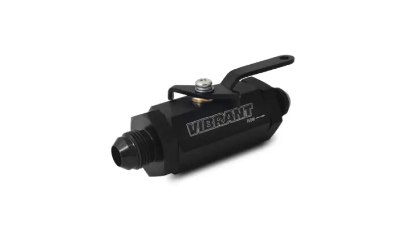 Vibrant -6An To -6An Male Shut Off Valve - Black 1