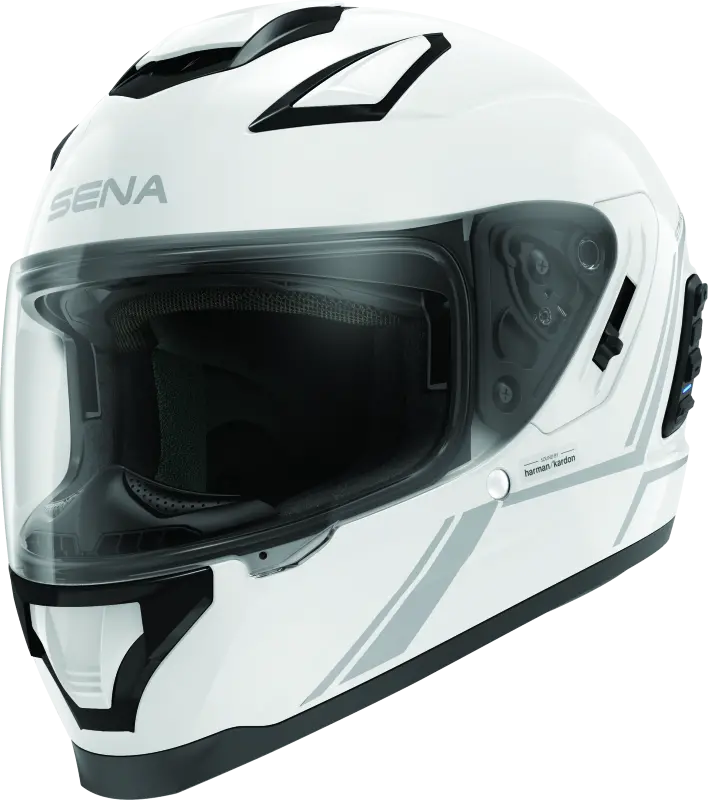 Sena Technologies Stryker Bluetooth Helmet W/ Mesh Intercom Glossy White - Small 1