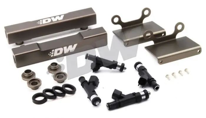 Deatschwerks Fuel Injectors With Top Feed Fuel Rail Conversion Kit - 2200Cc - 04-06 Sti, 05-06 Lgt 1