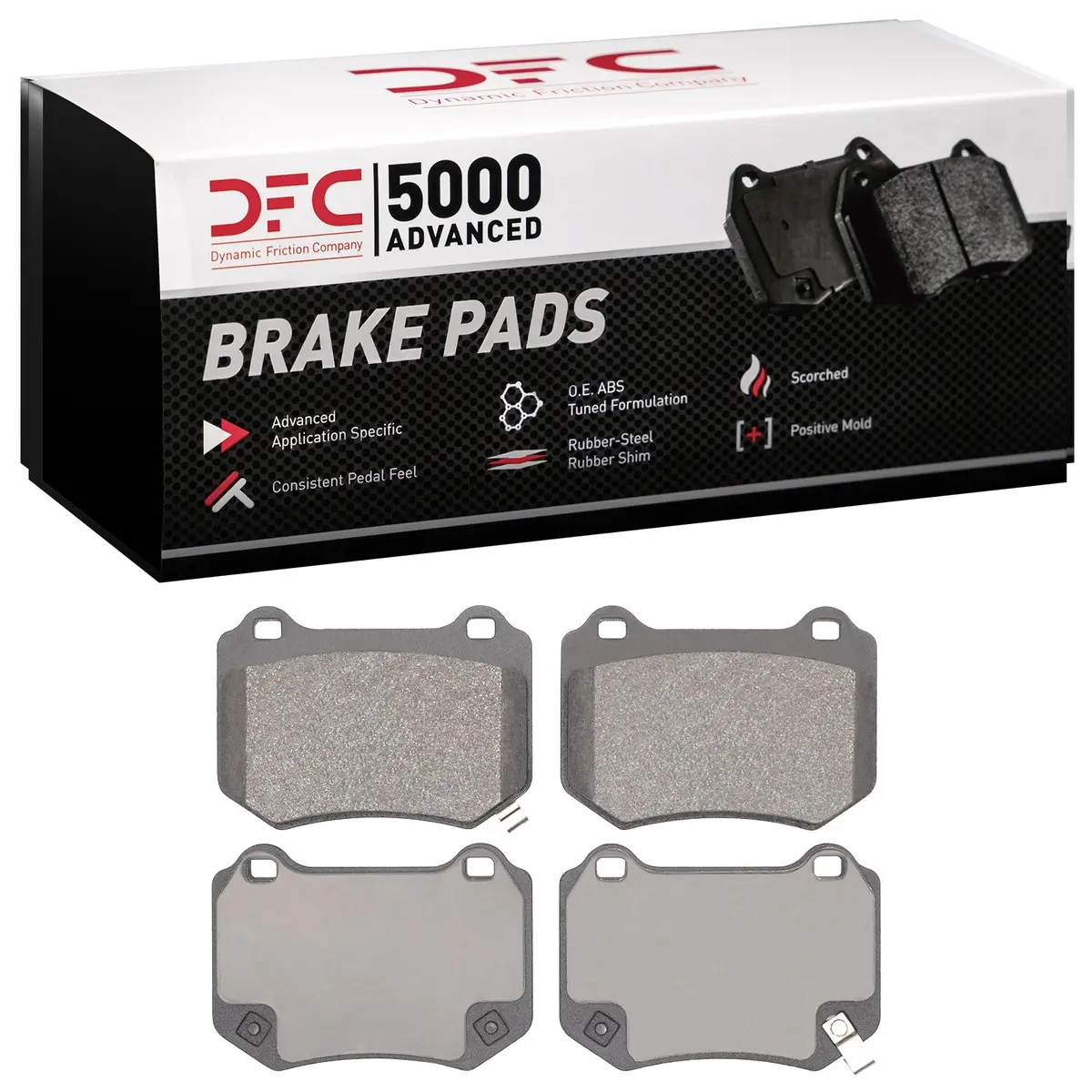 Dynamic Friction Company 5000 Advanced Rear Brake Pads - Low Metallic - 18-21 Sti, 2024+ Wrx Tr/Rs W/ Brembos 1