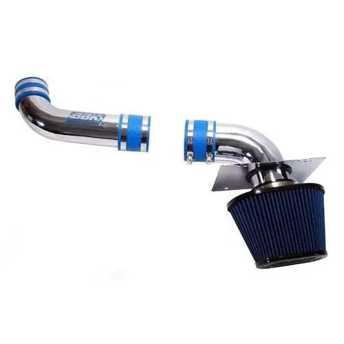 Bbk Ford Mustang 5.0 Cold Air Intake Kit Fender Well Style Powder Coated Chrome 86-93 1