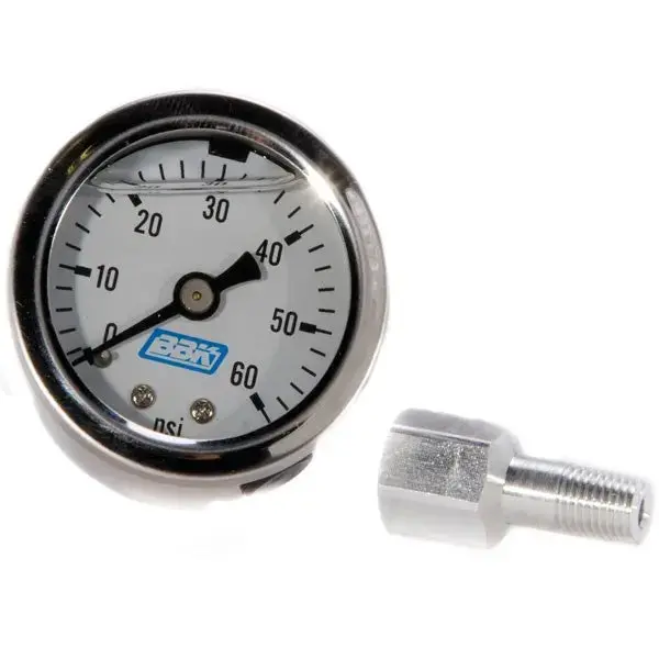 Bbk Ford Mustang Liquid Filled Fuel Pressure Gauge With Adapter 1