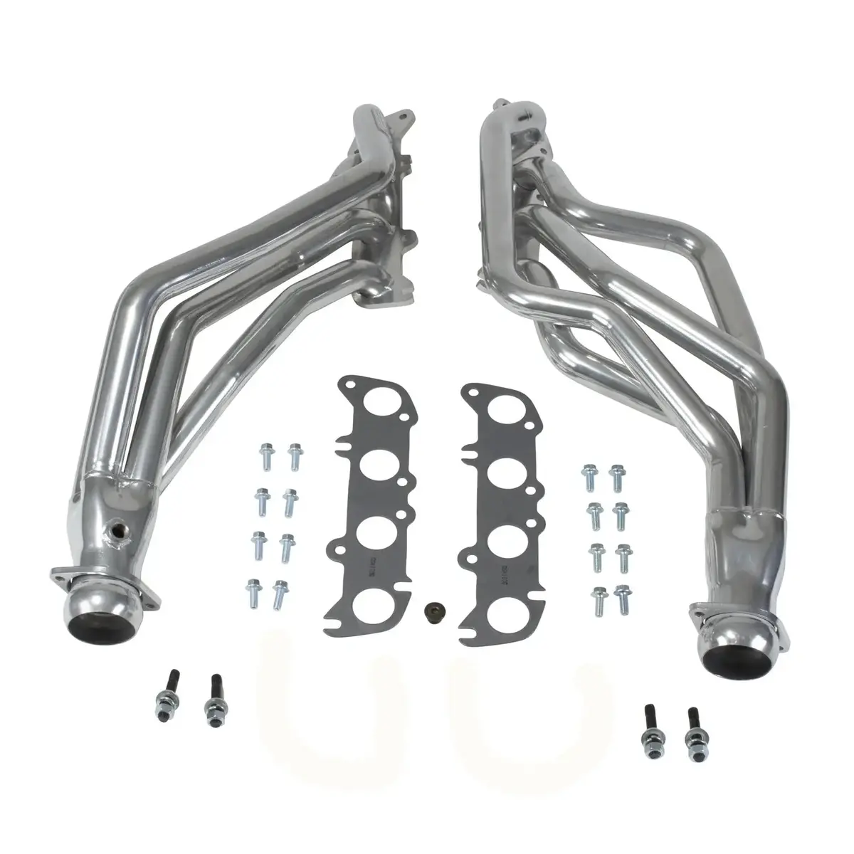 Bbk Ford Mustang Coyote Swap 1-3/4 Long Tube Exhaust Headers Polished Silver Ceramic 86-04 1