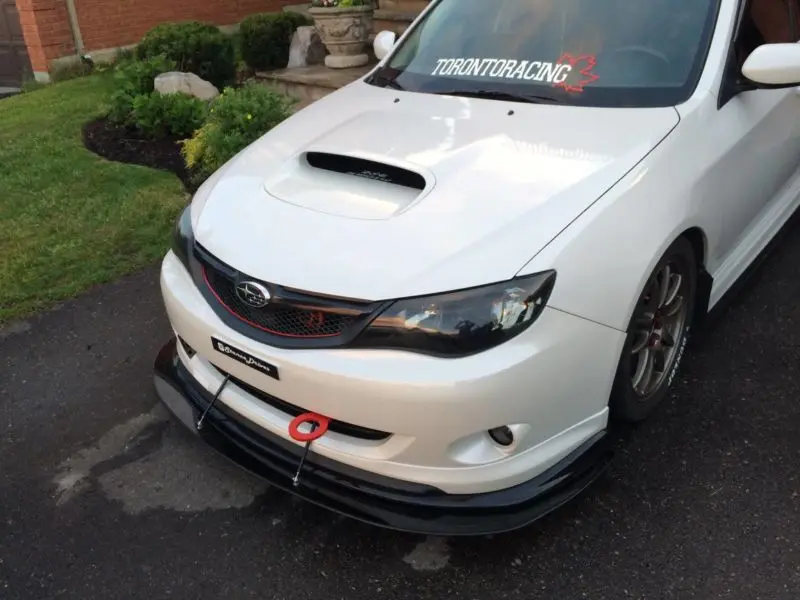 Ventus Autoworks Charge Speed Lip 2Pc Front Splitter - Matte Black - 2008-2010 Subaru Wrx 1