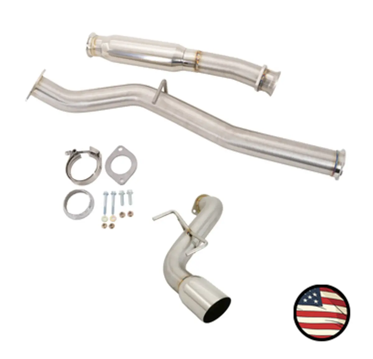 Nameless Catback Exhaust - Muffler Delete - Single Exit 4" Tip - 2022+ Brz / Gr86 1