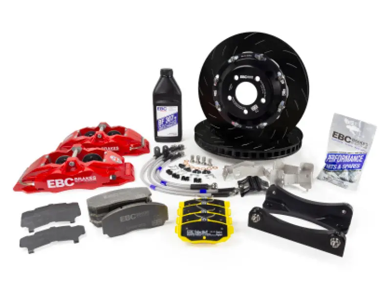 Ebc Racing 08-16 Mitsubishi Lancer Evo 10 2.0T Red Apollo-6 Caliper 355Mm Rotors Front Big Brake Kit 1
