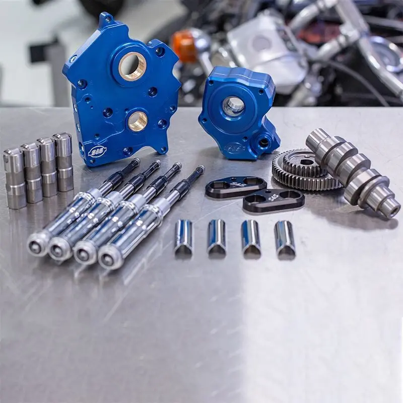 S&S Cycle 2017+ M8 Models Gear Drive 465G Cam Chest Kit W/ Chrm Pushrod Tubes - Oil Cooled Incl. Vvt 1