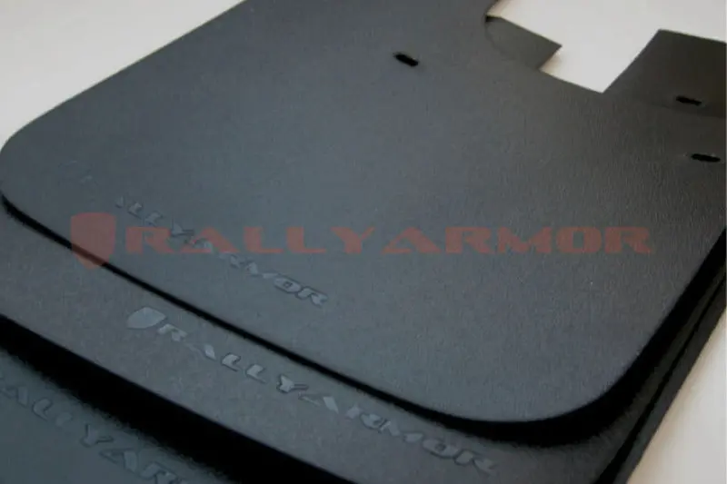 Rally Armor 1993-2001 Subaru Impreza Basic Black Mud Flap W/ Black Logo 1
