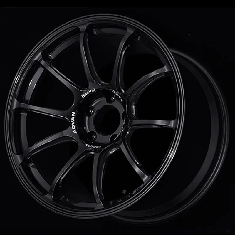Advan Rz-F2 18X9.5 +12 5X114.3 Racing Titanium Black Wheel 1