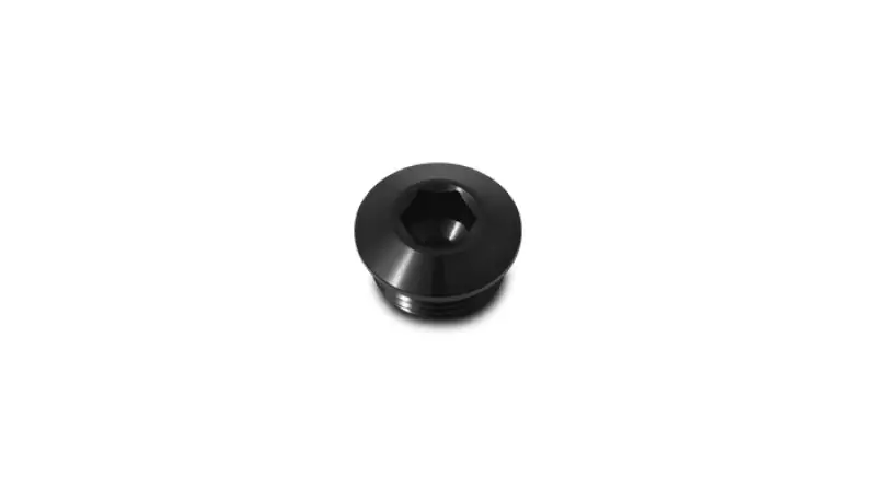 Vibrant Aluminum -10An Orb Slimline Port Plug W/O-Ring - Anodized Black 2
