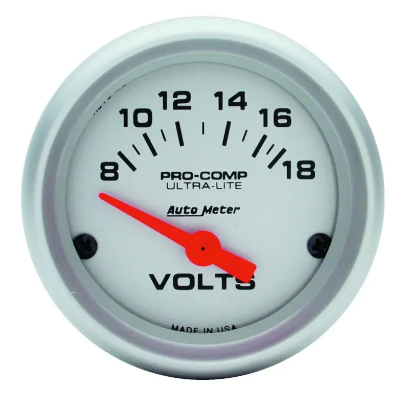 Autometer Ultra-Lite 52Mm Short Sweep Electronice Voltage Gauge 1