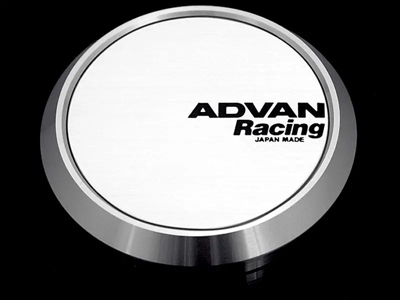 Advan 63Mm Flat Centercap - White/Silver Alumite 1