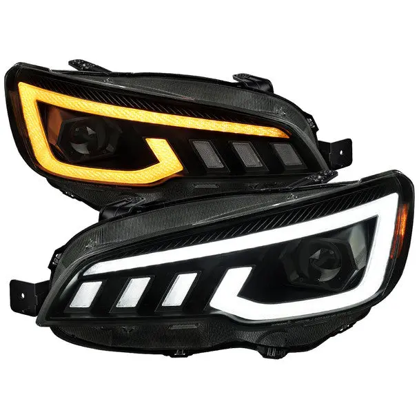 Spec-D Projector Headlights Sequential Led Switchback Drl - 15-21 Wrx/Sti W/ Halogen Headlight 2