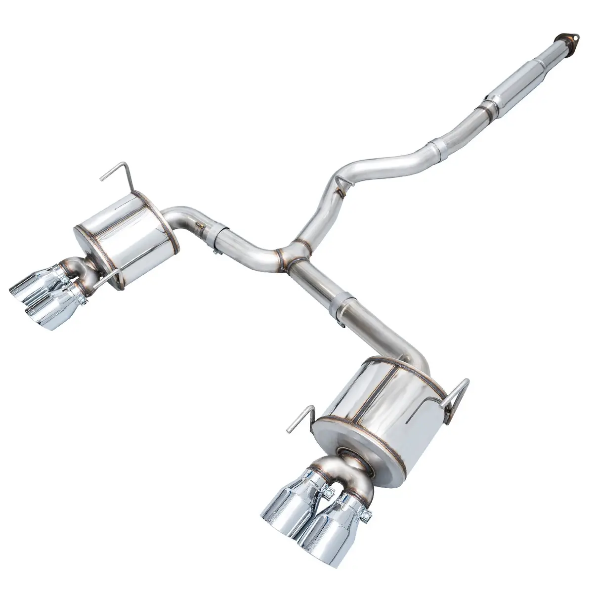 Awe Touring Edition Catback Exhaust W/ Chrome Silver Tips - 2011-2021 Sti Sedan 1