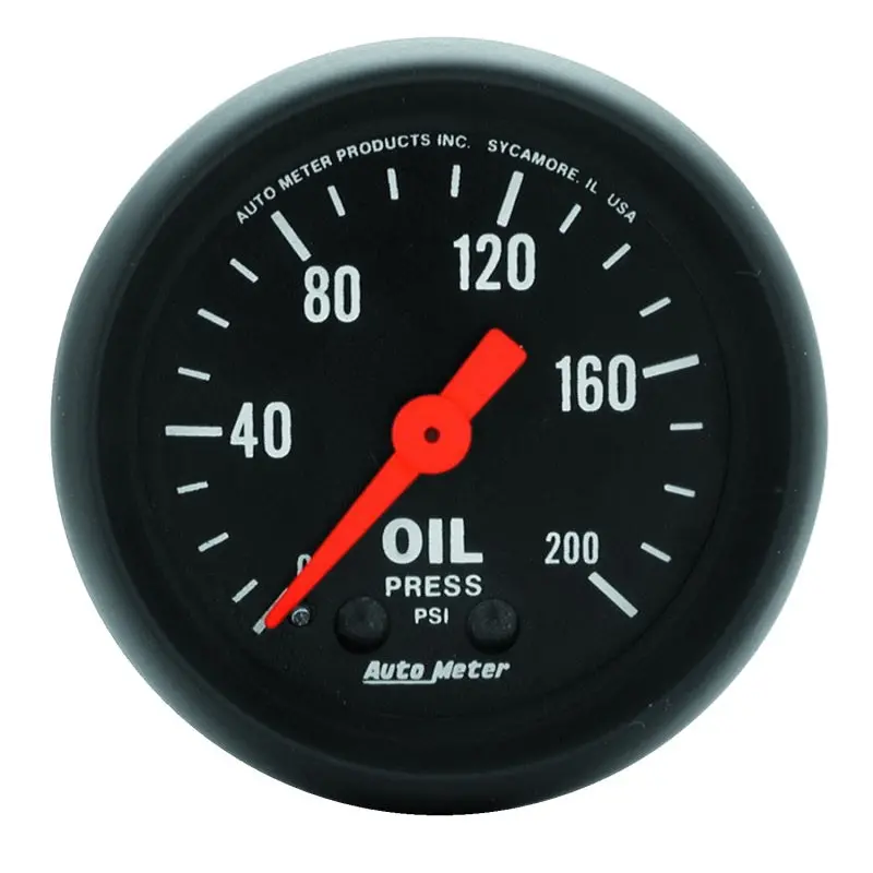 Autometer Z Series 52Mm 0-200 Psi Mechanical Oil Pressure Gauge 1