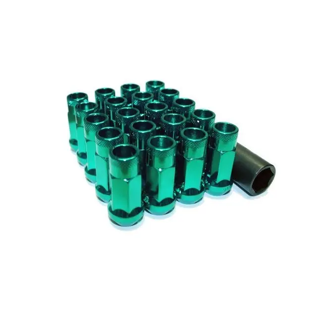 Wheel Mate Muteki Sr48 Open End Lug Nuts - Green 12X1.25 48Mm 1