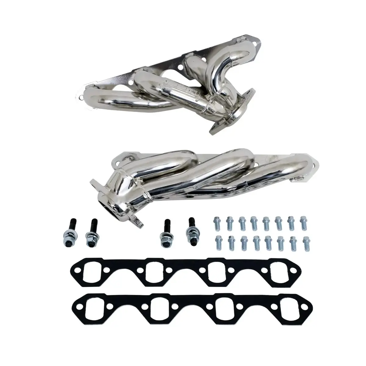 Bbk Ford F150 302 5.0 1-5/8 Shorty Exhaust Headers Polished Silver Ceramic 87-95 1
