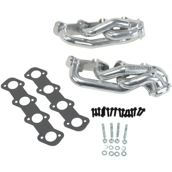 Bbk Ford F150 4.6 1-5/8 Shorty Exhaust Headers Polished Silver Ceramic 97-03 1