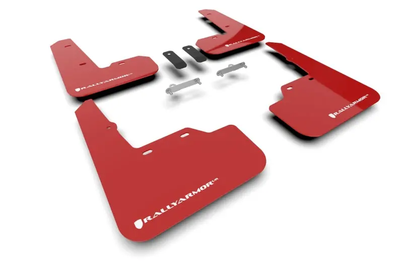 Rally Armor Red Ur Mud Flap W/ White Logo - 2022+ Wrx 1