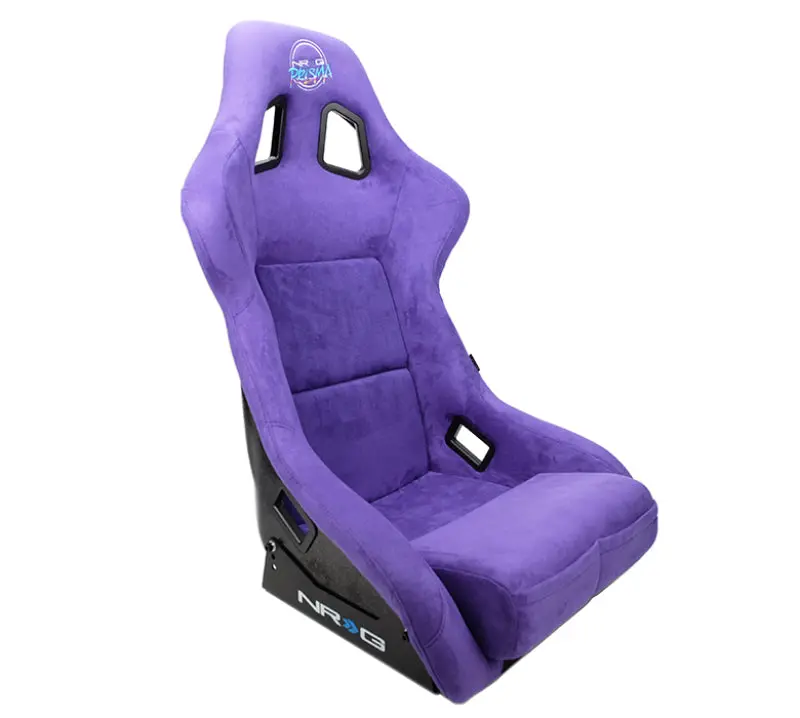 Nrg Frp Bucket Seat Prisma Edition W/ Pearlized Back Purple Alcantara - Large 1