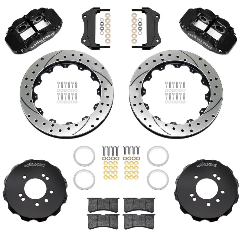 Wilwood 89-98 Nissan 240Sx/89-94 Skyline/90-96 300Zx Superlite 6R Fr Bbk W/ 12.88In D/S Rotors - Blk 1