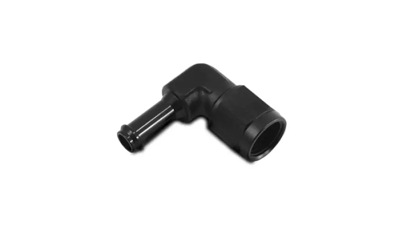 Vibrant Female -6An To 5/16In Hose Barb 90 Degree Adapter Fitting - Anodized Black 1