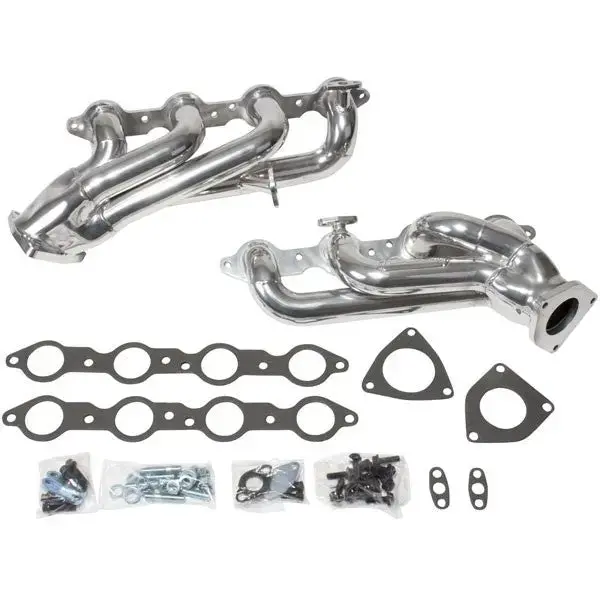 Bbk Chevrolet Gm Truck Suv 4.8 5.3 1-3/4 Shorty Exhaust Headers Polished Silver Ceramic 99-13 1
