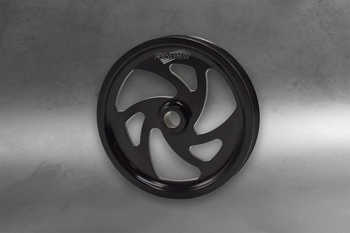 Turn One Steering C5/C6 Corvette Power Steering Pulley 6 3/8″ Factory Diameter 1