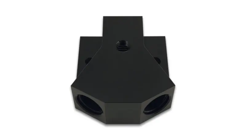 Vibrant Billet Aluminum Y-Block Fitting With 1/8In Npt Port -10An X Dual -8An Orb 1