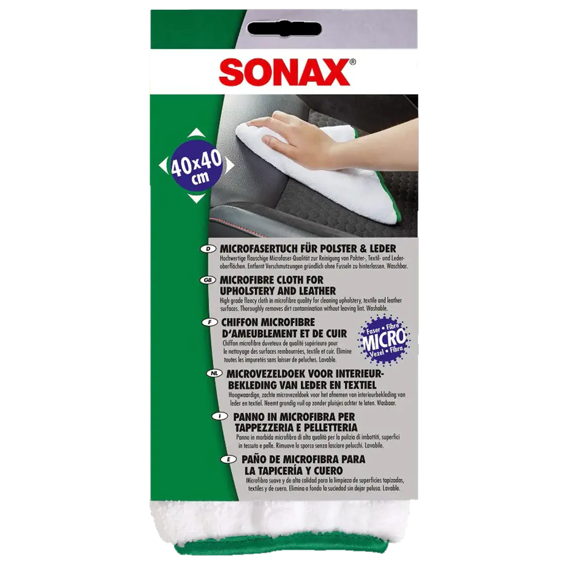 Sonax Microfibre Cloth For Upholstery & Leather 1