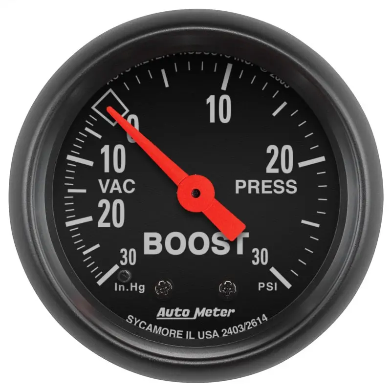 Autometer Z Series 52Mm 30 In Hg.-Vac. / 30 Psi Boost / Vacuum Gauge 1