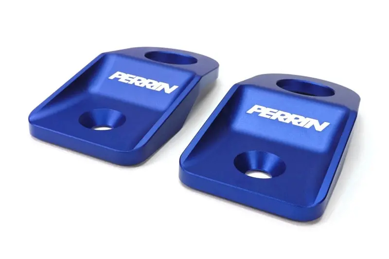 Perrin Upper Radiator Bracket Set - Blue - 08-10 Outback, 08-11 Impreza, 08-14 Wrx/Sti 1