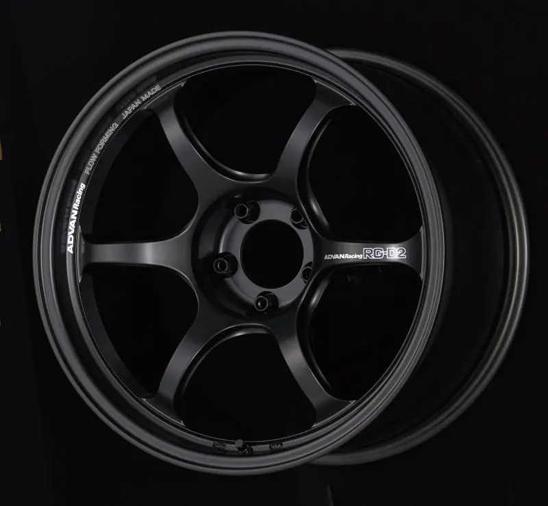Advan Rg-D2 18X8.5 +45 5X114.3 Semi Gloss Black Wheel 1