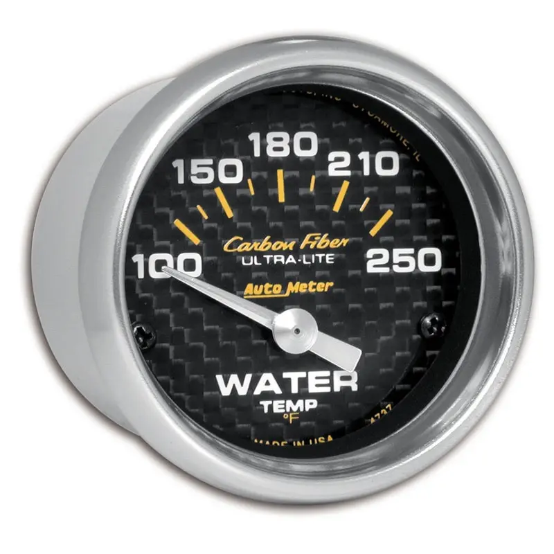Autometer Carbon Fiber 52Mm 100-250 Deg F Electronic Water Temp Gauge 1