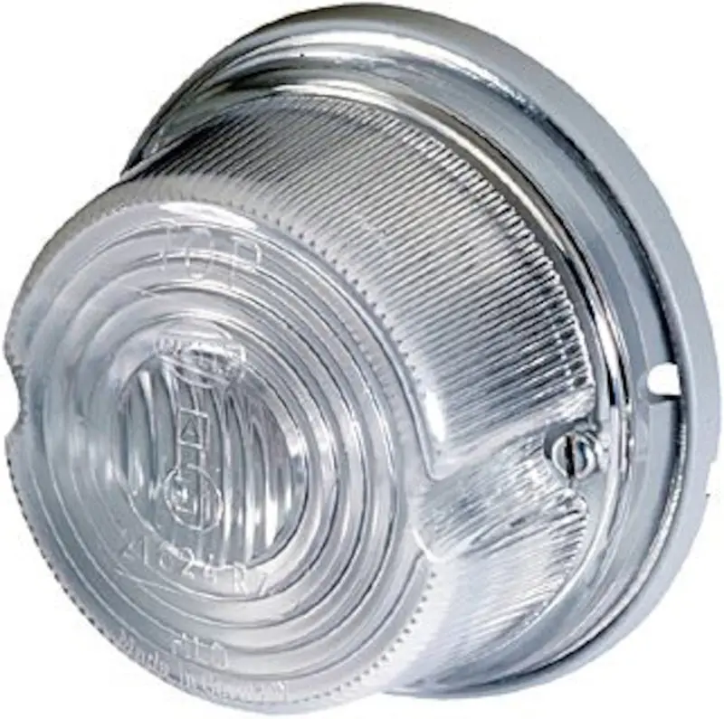 Hella 1259 White Side Marker Lamp W/ Chrome Base 1