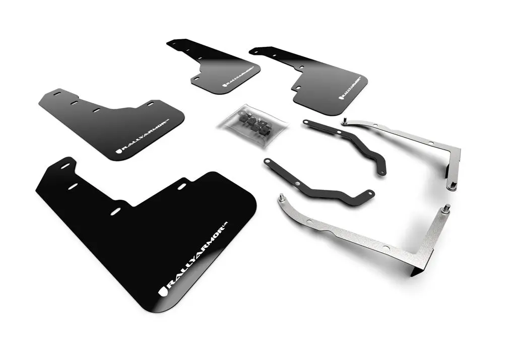 Rally Armor ''Ur'' Mud Flaps - Black With White Lettering - 18-23 Crosstrek 1
