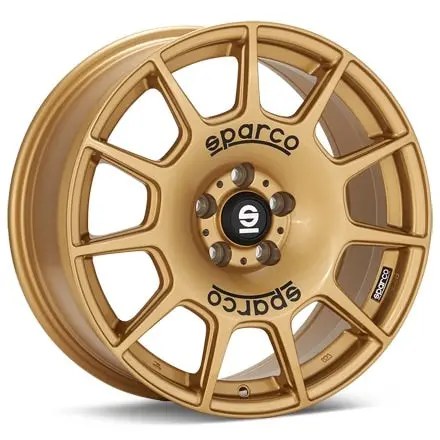 Oz Sparco Terra 17 X 7.5 +48 5 X 100 Cb63.4 Gold + Black Lettering 1