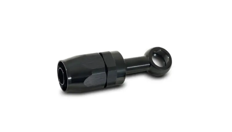 Vibrant -8An Banjo Hose End Fitting For Use With M12 Or 7/16In Banjo Bolt - Aluminum Black 1