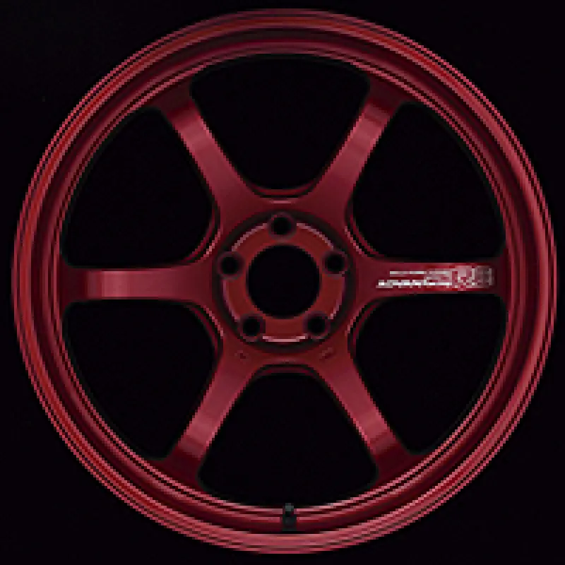 Advan R6 18X9.5 +29 5X114.3 Racing Candy Red Wheel 1