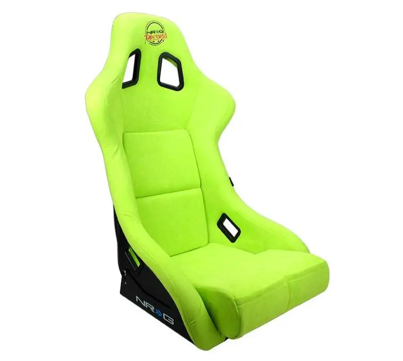 Nrg Frp Bucket Seat Prisma Edition - Large (Neon Green Alcantara/  Pearlized Back) 1