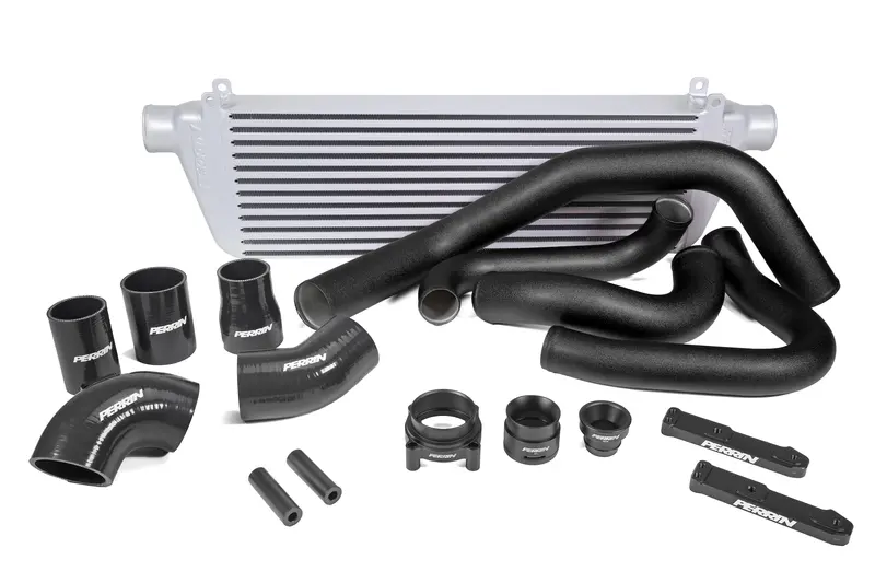 Perrin Front Mount Intercooler Kit - Black Tubes & Silver Core - 2022+ Wrx 1